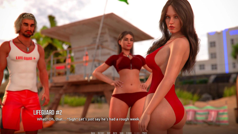3D Cartoon Porn: ドミノビーチ2:ジョンのエミリーとの運命の夜の散歩