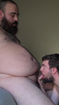 Hairy Bear Cums in My Mouth