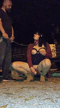 Controlled and Leashed in Leggings & High Boots