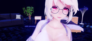 MikuMotion: [mmd] słabe okulary eevee kuszą, czarny jedwab, duże piersi, odsłonięte...