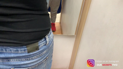 Our Secrets: Surprise cum in her panties in store changing room
