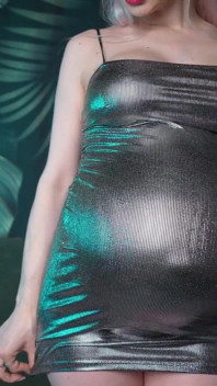 Pregnant in Tight Dress