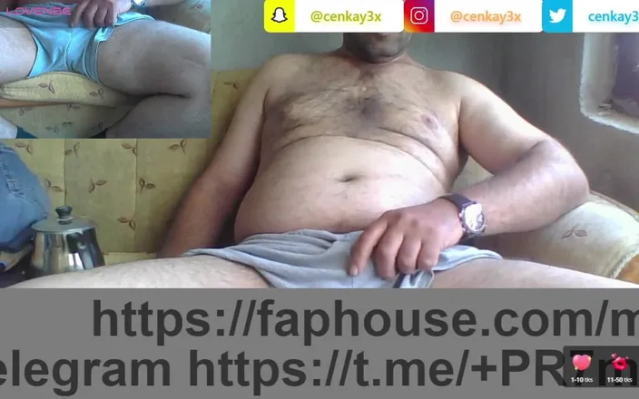 CenkAy: Masculine Daddy Cums Again at the End of the Live...