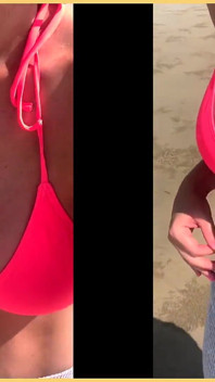 La Moglie È Calda in Questo Bikini Rosa