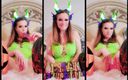 Nikki Nevada: Glückliches halloween 2023 sexy MILF nikki Neon grüne dessous drachen kopfstück...