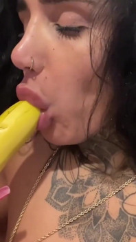 Tattooed MILF Ty Rides Banana Deep in Every Hole