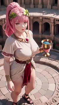 Blonde Queen! Private Morning Reading in the Roman Court, Silk Stockings Crossed, Forbidden Lip Touch!