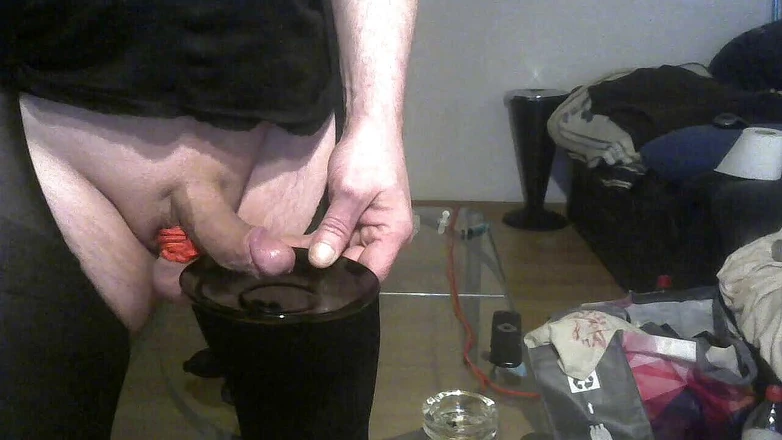 Analfetischist Crossdresser: Ass fucking and swallowing your own cum
