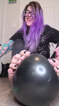 Obryně Non-pop Balónek Squish Asmr | Pískající nohy a ruce, pomalé tryskání, Bez popudů