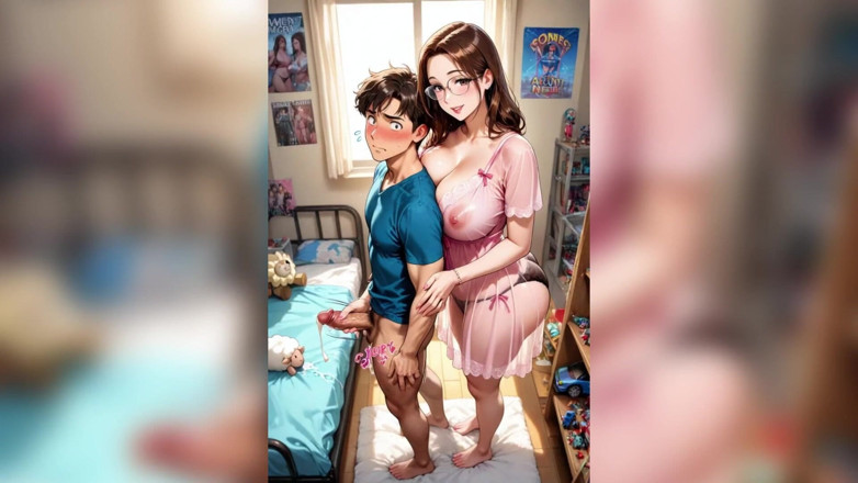 AI art: Wielkie cycki MILF jebanie