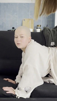 Bald Head Girl Is Pounded by Long-haired Boy
