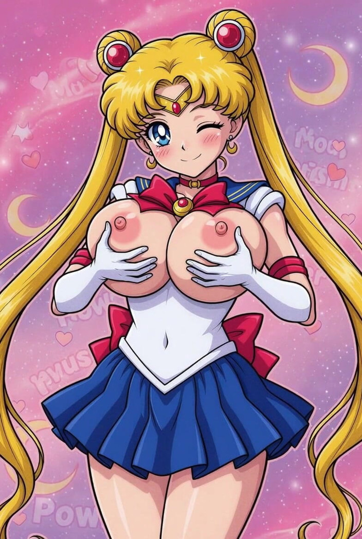 L6RD7BLU3 AI: Sailor Moon třese její těsnou plešatou kundičkou