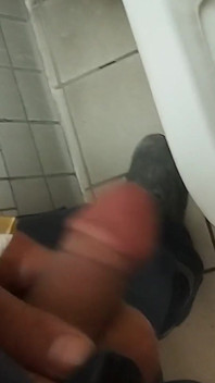 Mascuker Turk Pees in the Office Toilet