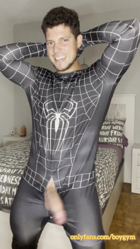 My Big Cock Cums with No Touch Spiderman Suit