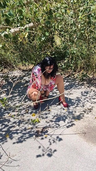 50 Plus Mature Beauty Masturbates Outdoor
