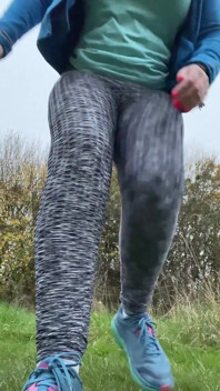 Outdoor Hairy Pussy Flashing Fingering
