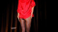 Shiny teens: 572 Amazing Shiny Silver Lurex Pantyhose