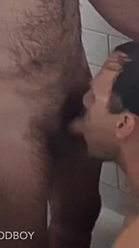 Stepdad Joins His Boy in the Shower... Teaches Him to Take Daddy Dick and Suck It!