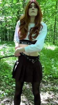 Trans Girl Gets Naked in the Forest