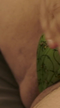 Green Satin Grinch Thong Play