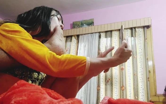 Bolly Karma: Stepson Put Foot in Stepmother's Mouth While She Is Recording
