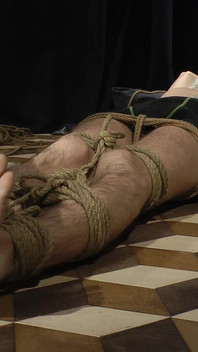 Nicky Tickling Roped Floor