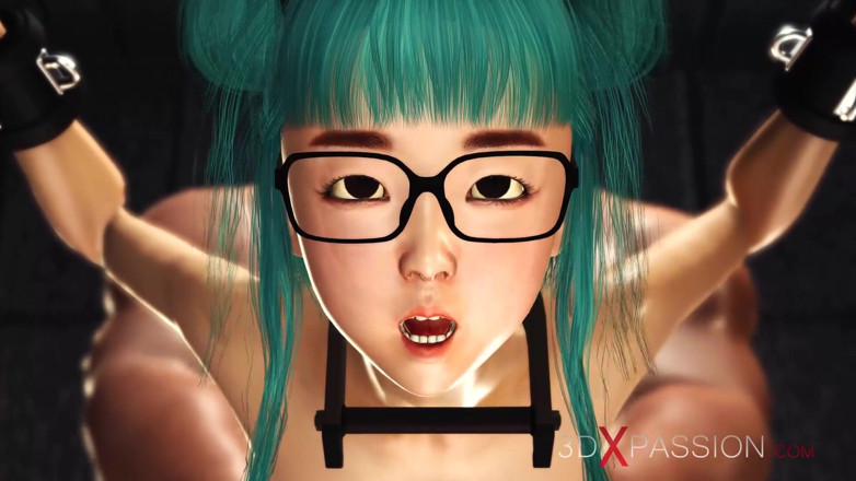 3dxpassion: 안경을 쓰고 수줍은 일본 여대생이 감옥에서 따먹히다
