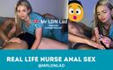 Mr LDN Lad: Анальна залежна справжня медсестра трахається в дупу в уніформі