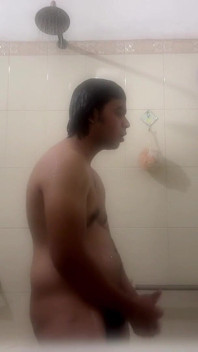 Young Desi Twink Gets Hard in the Shower