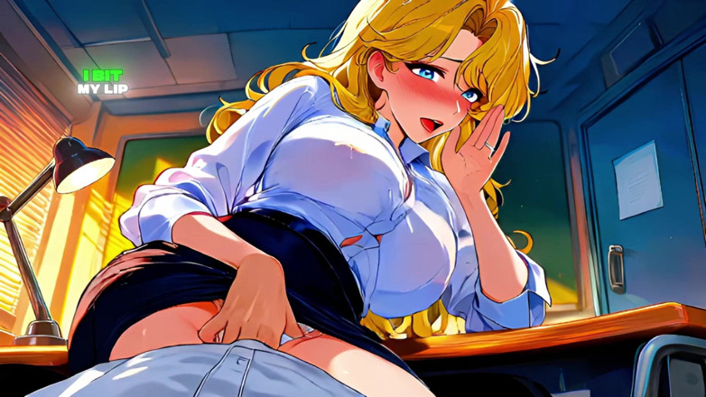 Private touch: Дополнительные занятия после темноты с блондинкой MILF — AI Animation