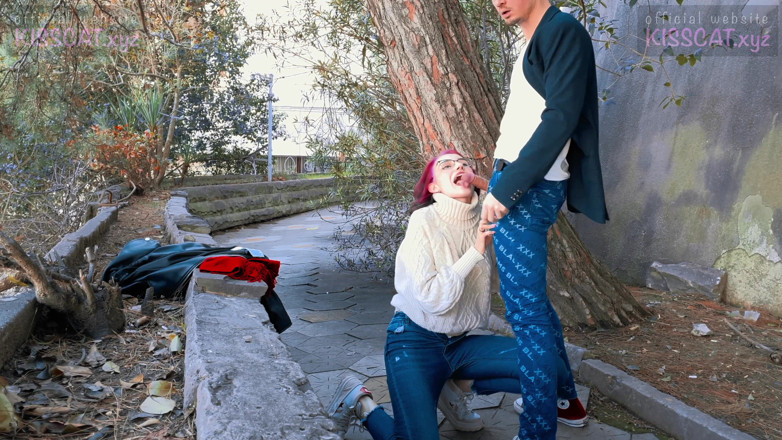 KissCat: KissCat love breakfast with sausage - he pickup Russian student for...