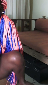 Ebony Teen Dildo Riding