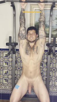 My Big Cock Cums in Workout!