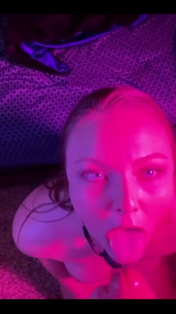 Aspen a BBW Sucking on Daddies Cock and Getting Face Fucked
