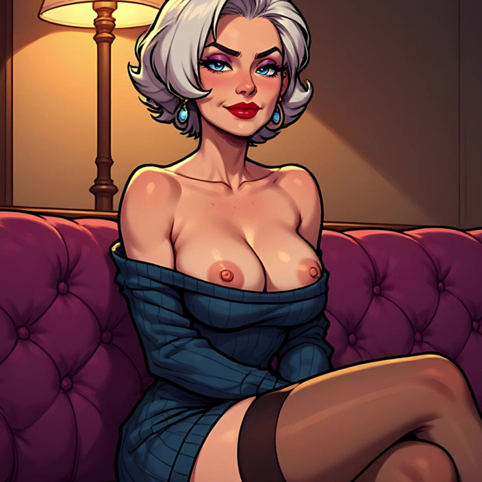 AI Porn: Classy Cartoon Matures Tits Out