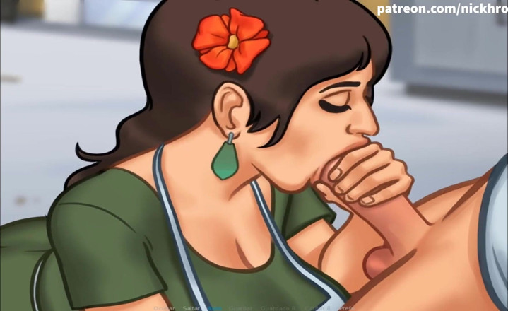 Cartoon Universal: Summertime saga parte 126 - chico recibe mamada sorpresa de milf