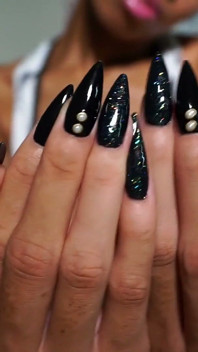 Long Black Pointy Nails Złośliwiec i JOI - Bogini Rosie Trzcina dokucza z Long Black Nails - 1080p HD