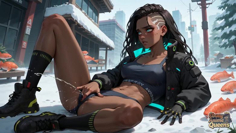 Ebony Anime Queens: Beobachten Sie freche schwarze schätzchen, genießen ein Popshot-Fest mit Porno!
