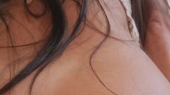 Morning Blowjob with Huge Cumshot in Cute Mouth