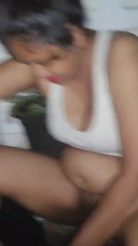 Found an Old Desi Woman Peeing Under Staircase and Punished