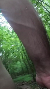 Big Fake Tits Crossdresser Jon Scarecrow Walking a Country Lane in Lingerie