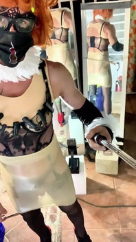Sexy Transgender Golden Corset Lingerie Outside