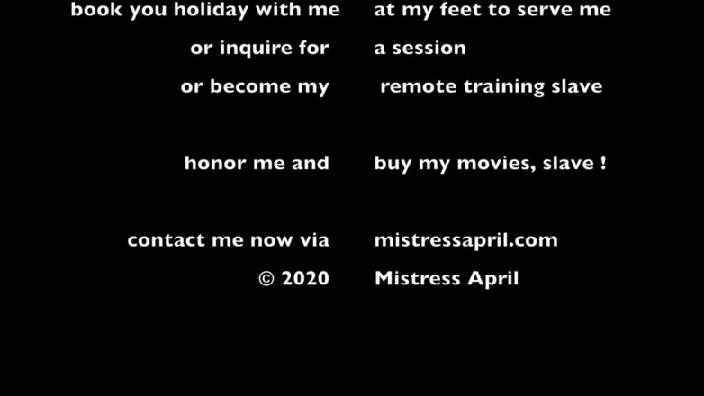 Mistress April: Dominatrix sahibe April değersiz köle dildo sikişi
