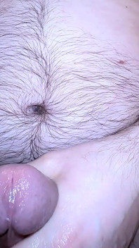 Bear Bounces Bull Balls and Huge Cock While Bating and Cum