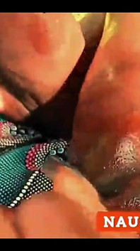 Amateur Horny Wife Fuck a Very Dark Man in the Bush