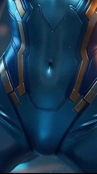 Samus Aran соблазнение Нулевой костюм - открытая молния, мокрый костюм и сжать грудь