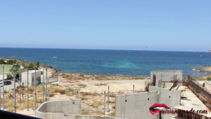 Miriam Prado: Horny does blowjob to maintenance guy and cumshot in mouth...