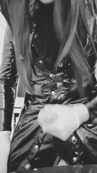 Hot in Shiny Pvc Clothes, Lack Pants, Gloves...
