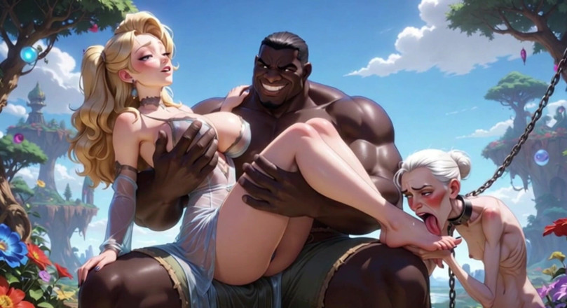 Anime Hentai: Alte oma gedemütigt, leckt füße der jungen frau - sitzt auf...