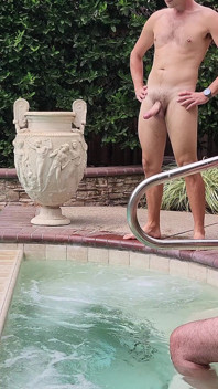 Hot Sex in Hot Tub, Horny Boy and Hung Stepdaddy Jay Taylor Outdoor